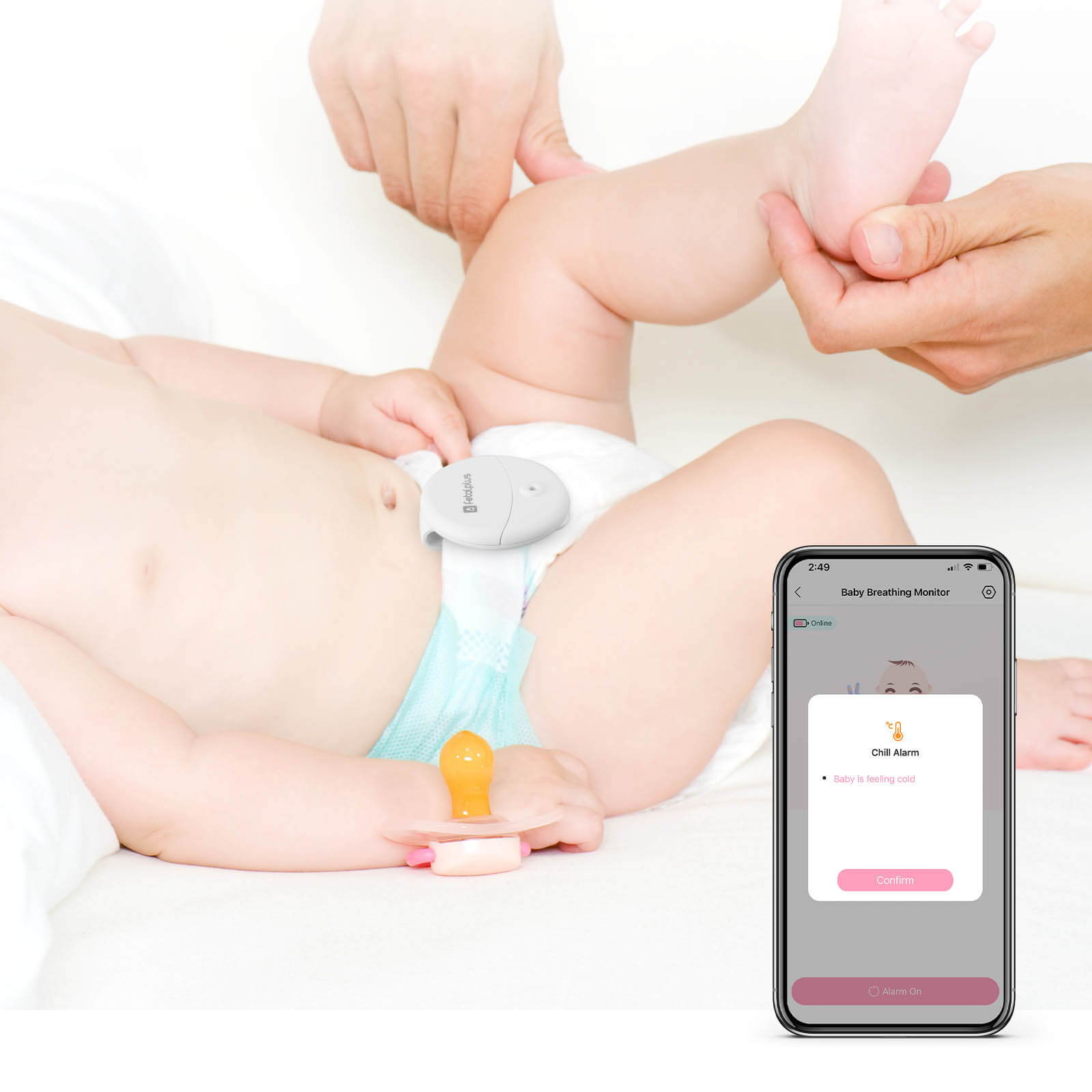 FetalPlus Baby Sleep Breathing Monitor & Wireless Smart Gateway